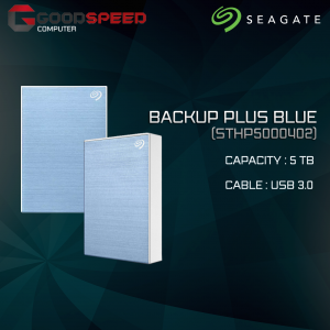 5 TB HDD EXT (ฮาร์ดดิสก์พกพา) SEAGATE BACKUP PLUS (Black,Silver,Blue,Red)