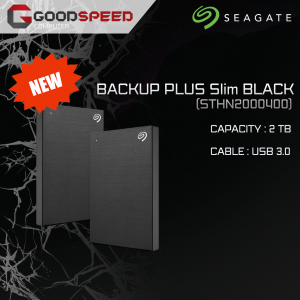 2 TB HDD EXT (ฮาร์ดดิสก์พกพา) SEAGATE NEW BACKUP PLUS Slim (Black,Blue,Gray,Red,Rose Gold)